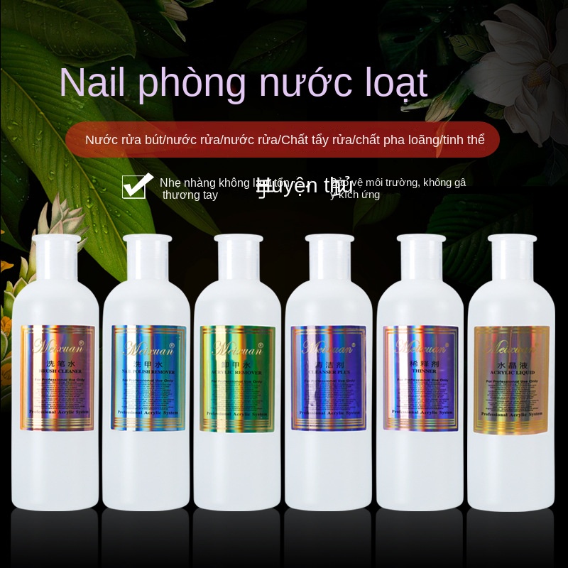 nước rửa cọ, nước lau gel chuyên dùng trong làm nail, móng.