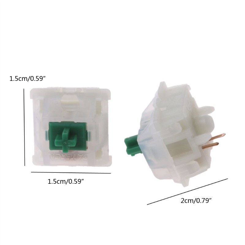 Psy 10pcs Gateron Switches 5Pin Milky Green Switch for Mechanical Keyboard GK61 GK64