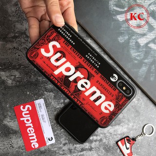 Ốp lưng kính iphone Supreme dollar