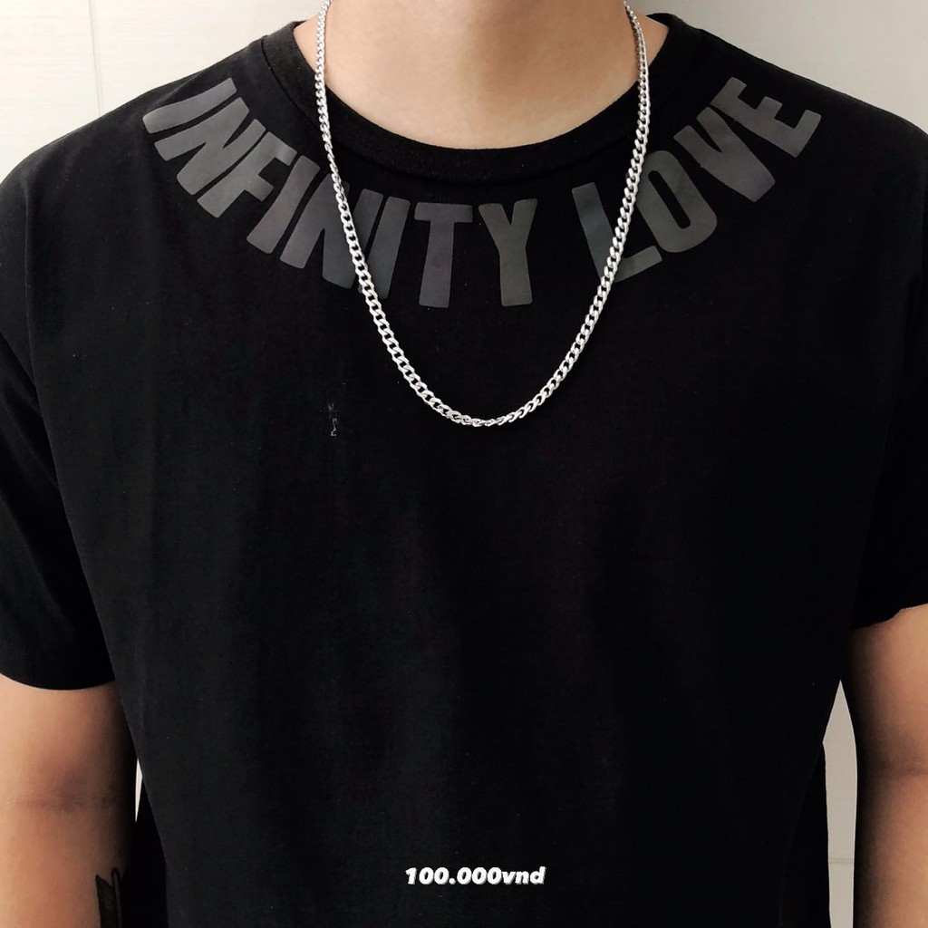 Dây Chuyền Xích Trơn Titan Silver Size S Thời Trang Nam Nữ