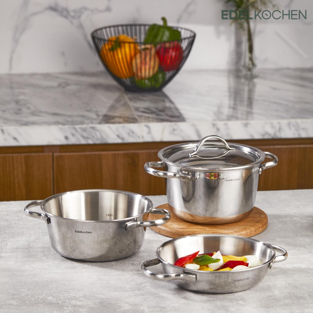 Bộ nồi mini Edelkochen 3 lớp 16cm