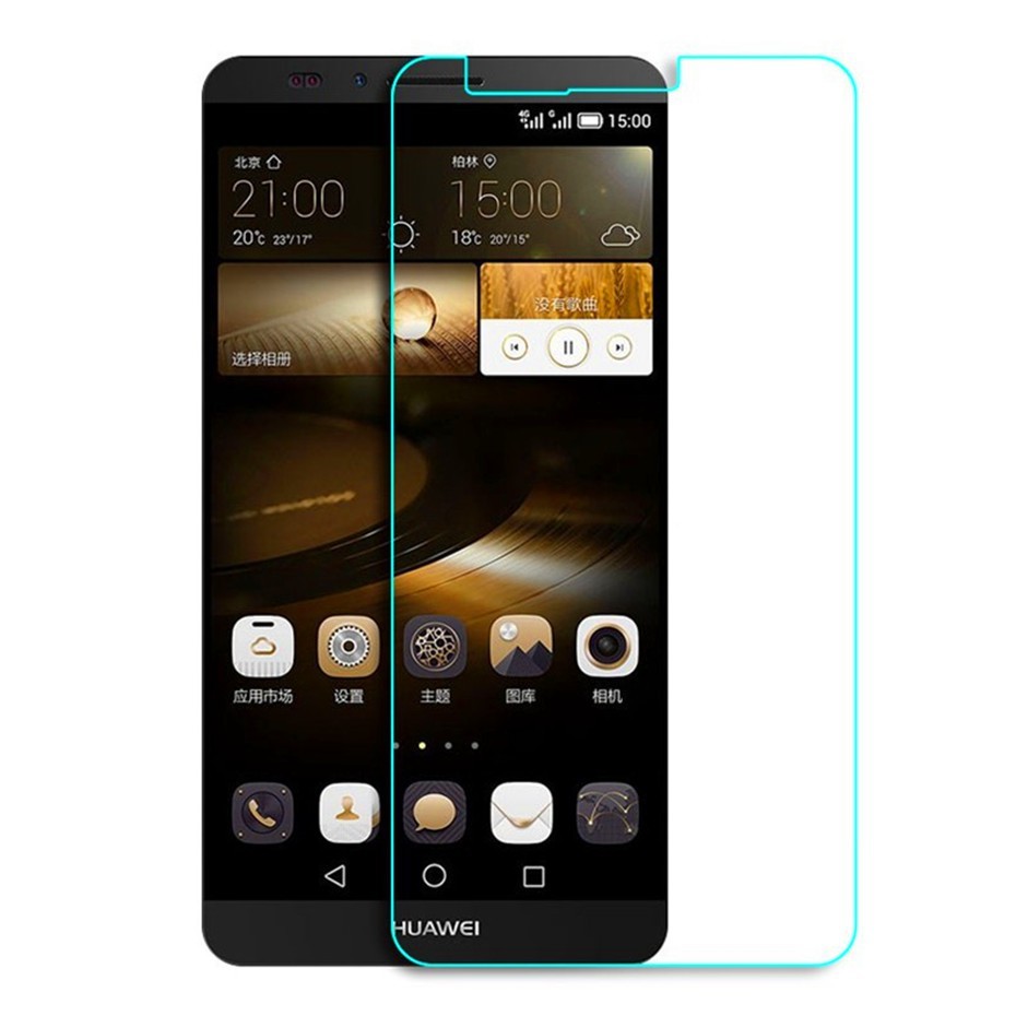 Kính cường lực độ cứng 9H với góc bo tròn vừa vặn cho Huawei Ascend Mate7 Matt MT7-CL00 MT7-TL00 MT7-TL10