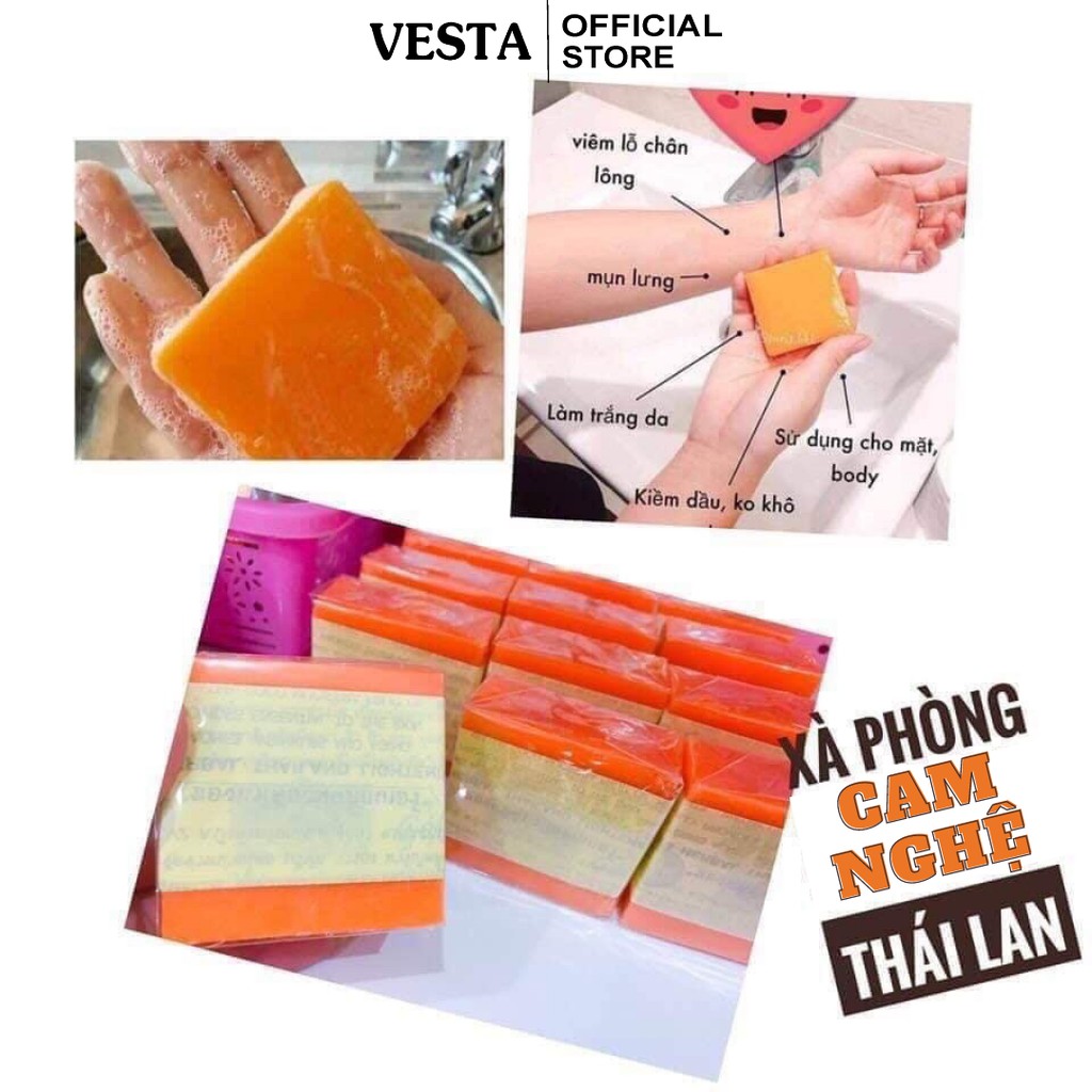Xà Phòng Cam Nghệ - Xà Bông Tẩy Tế Bào Da Chết - Soap Trắng Da | BigBuy360 - bigbuy360.vn