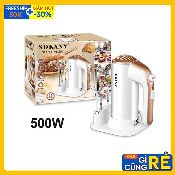 Máy đánh trứng, kem, bơ cầm tay Sokany công suất 500w mạnh mẽ