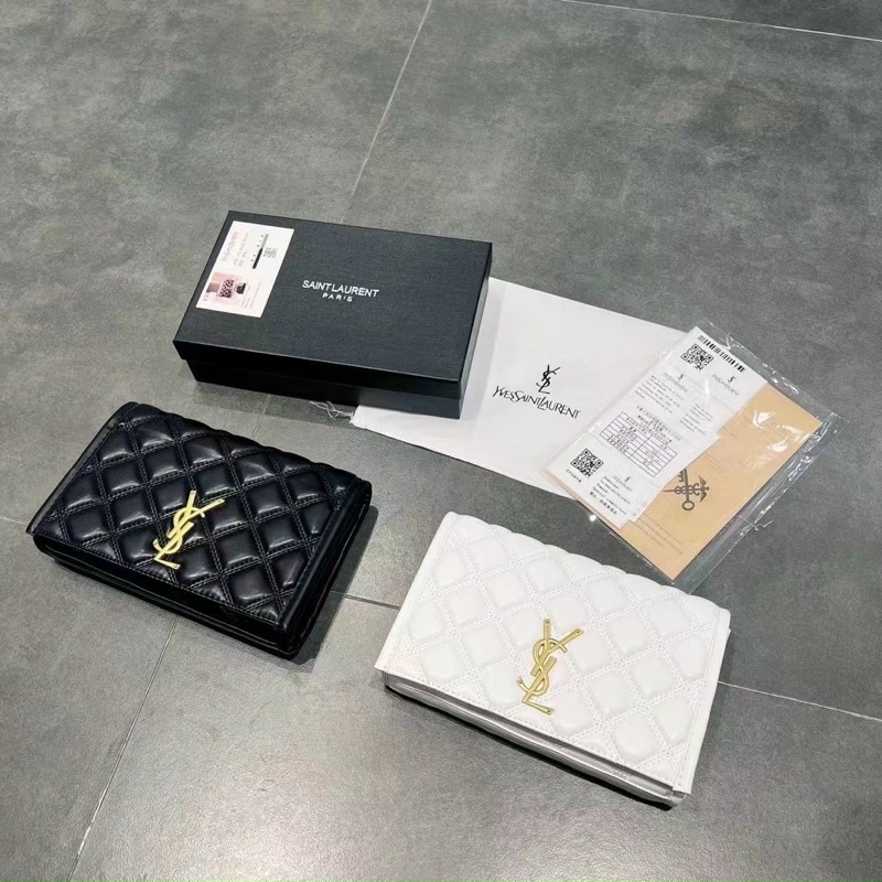 Túi Y ét  trần trám bản 2 ngăn size 20 dây da pha xích box châunr hàng QC đẹp#20556