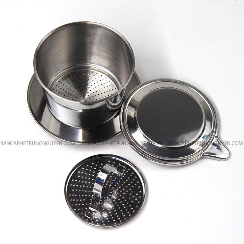 Phin pha cà phê bằng inox Coffee Finter cafe sáng bóng Long Cam