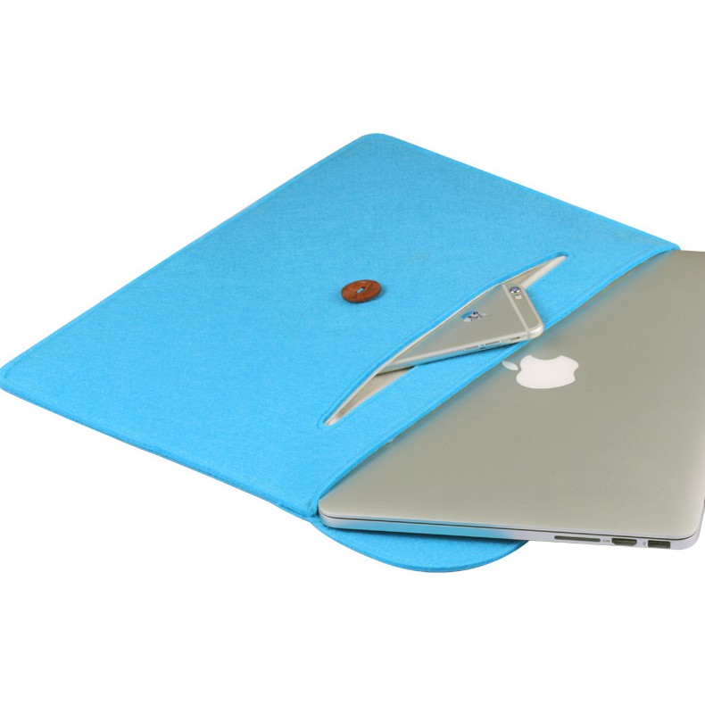 Túi Dạ Nỉ Chống Sốc Đựng Macbook Laptop Nữ Tính, Sành Điệu, Nhiều Màu 12'-14'