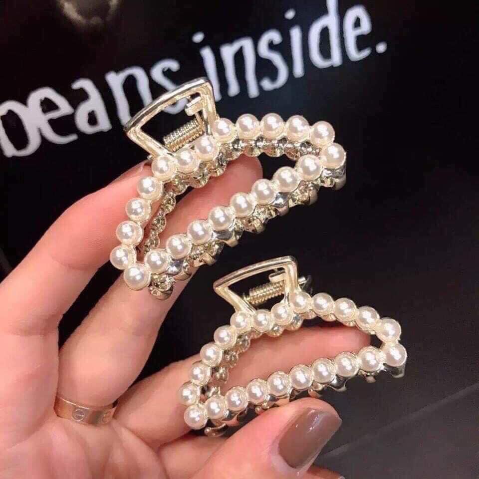 Set 3 Kẹp Tóc Giả Ngọc Trai