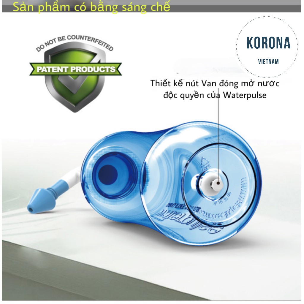 Bình rửa mũi cho bé và người lớn Waterpulse 500ml thông sạch mũi, ngừa viêm mũi viêm xoang chính hãng kèm quà