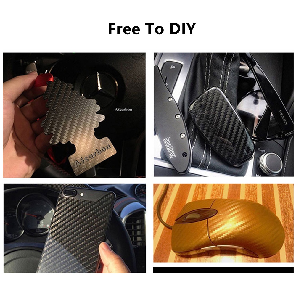 Miếng Dán 3D 10 / 5M Bằng Sợi Carbon Chống Trầy Chống Nước Bảo Vệ Cho Cửa Xe Hơi