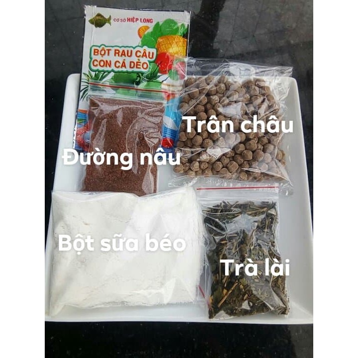 Set nguyên liệu làm trà sữa/ hồng trà/ trà lài