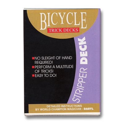 Bài ảo thuật, đạo cụ Invisible/Stripper Deck Bicycle (Red/Blue) - Trick - Hàng chính hãng [Hàng Mỹ]