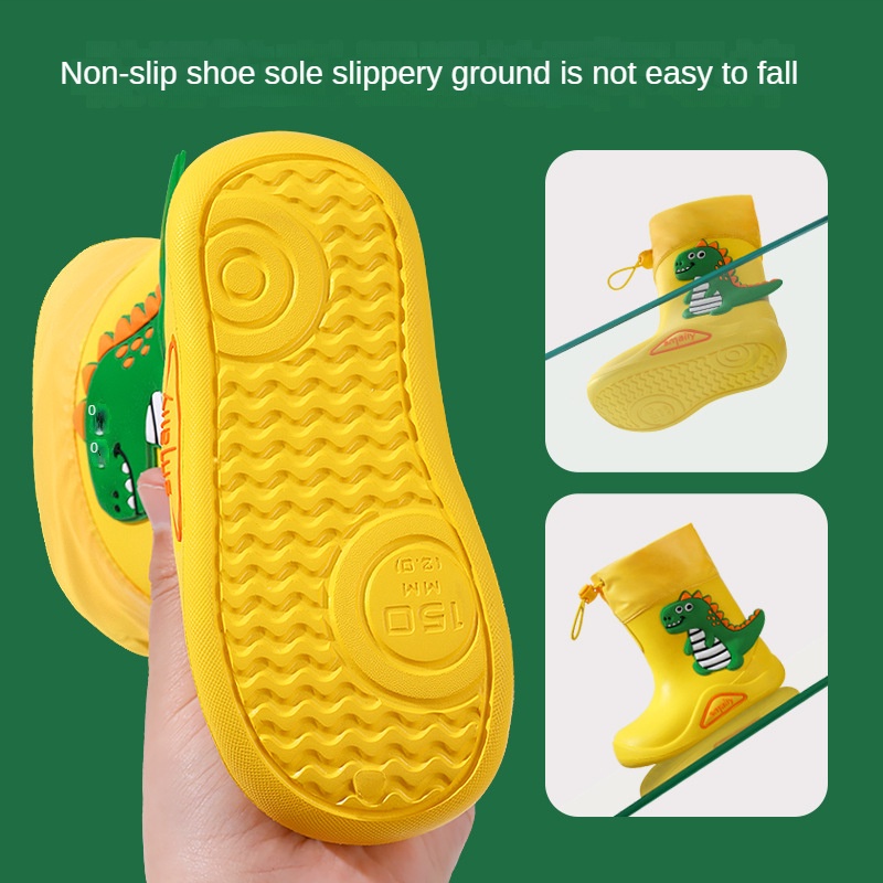 Giày Bốt Đi Mưa Chống Trượt Nhiều Màu Sắc Họa Tiết Hoạt Hình Dành Cho Bé Gái