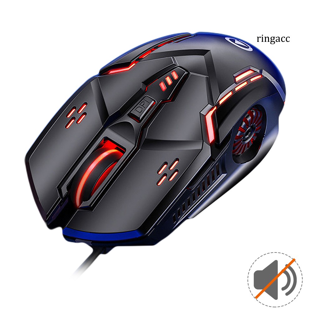 Chuột chơi game có dây kết nối USB với đèn LED 6 nút 3200dpi chất lượng cao