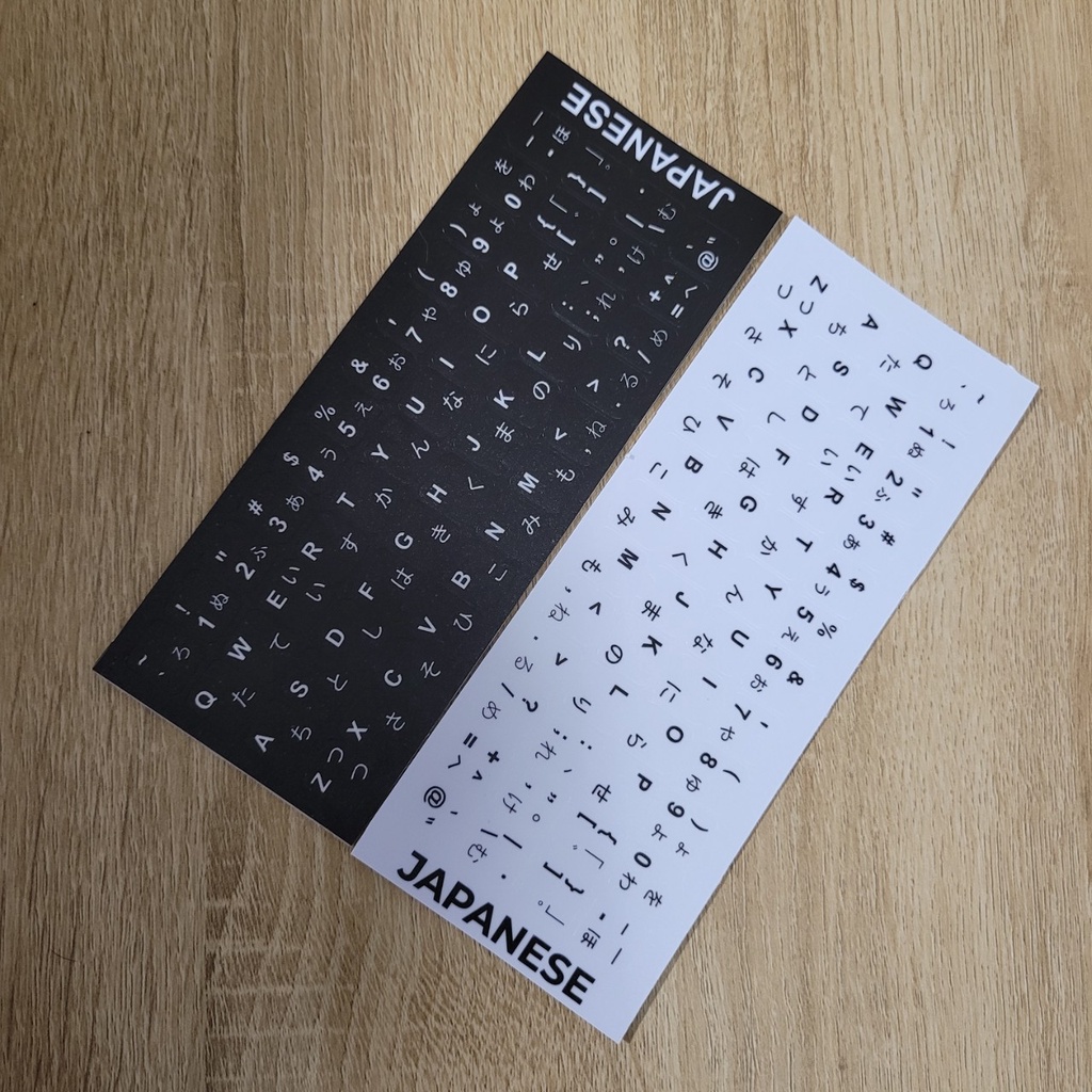 Sticker Dán Bàn Phím NHẬT ANH - Miếng Dán Song Ngữ - Bề Mặt Nhám - Chất Liệu Cao - Hàng Tự Sản Xuất