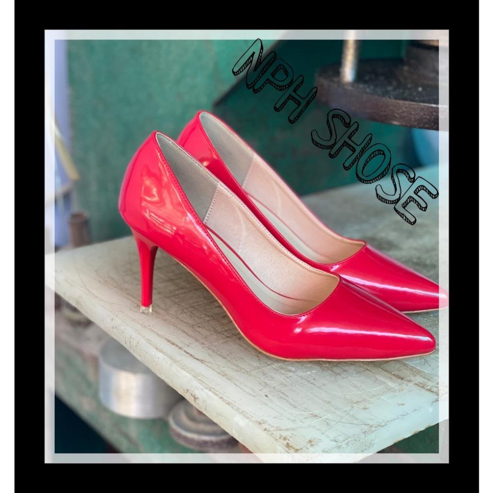 Giày Cao Gót Bít Mũi 7 Phân 5 Màu Đỏ, Đen, Trắng, Bạc, Nude (NPH SHOSE) .