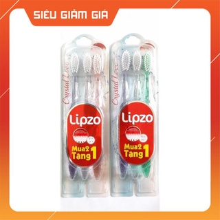 Combo 3 bàn chải đánh răng Lipzo Crystal Love-