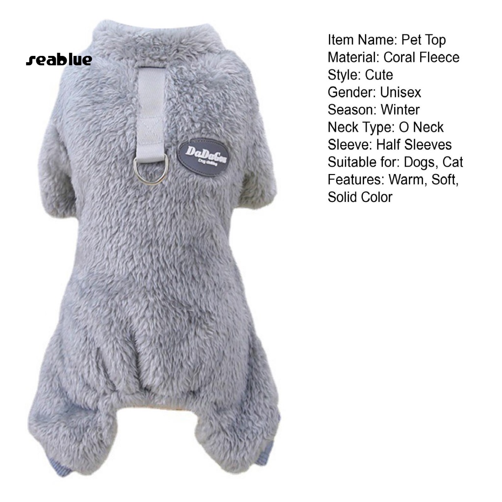 Áo Khoác Lông Xù Màu Trơn Ấm Áp Thời Trang Mùa Thu Cho Cún Cưng