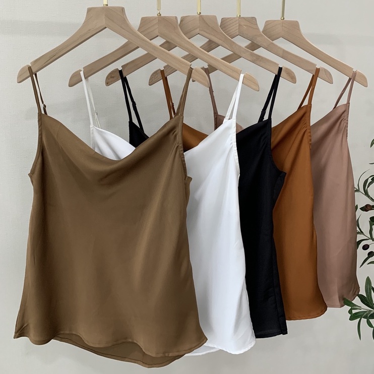  BBSTORE'S Áo Lụa Hai Dây Cổ  Đổ -TK04