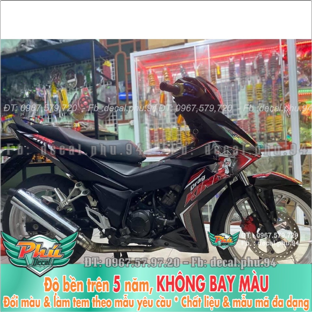 Tem Rời Winner King Drag đỏ đen (K) -1
