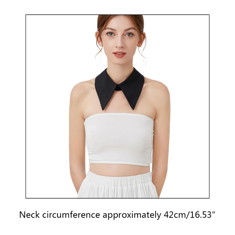 Yoioi Vòng Cổ Choker Giả Kiểu Châu Âu Đơn Giản Màu Đen Có Thể Tháo Rời Cho Nữ