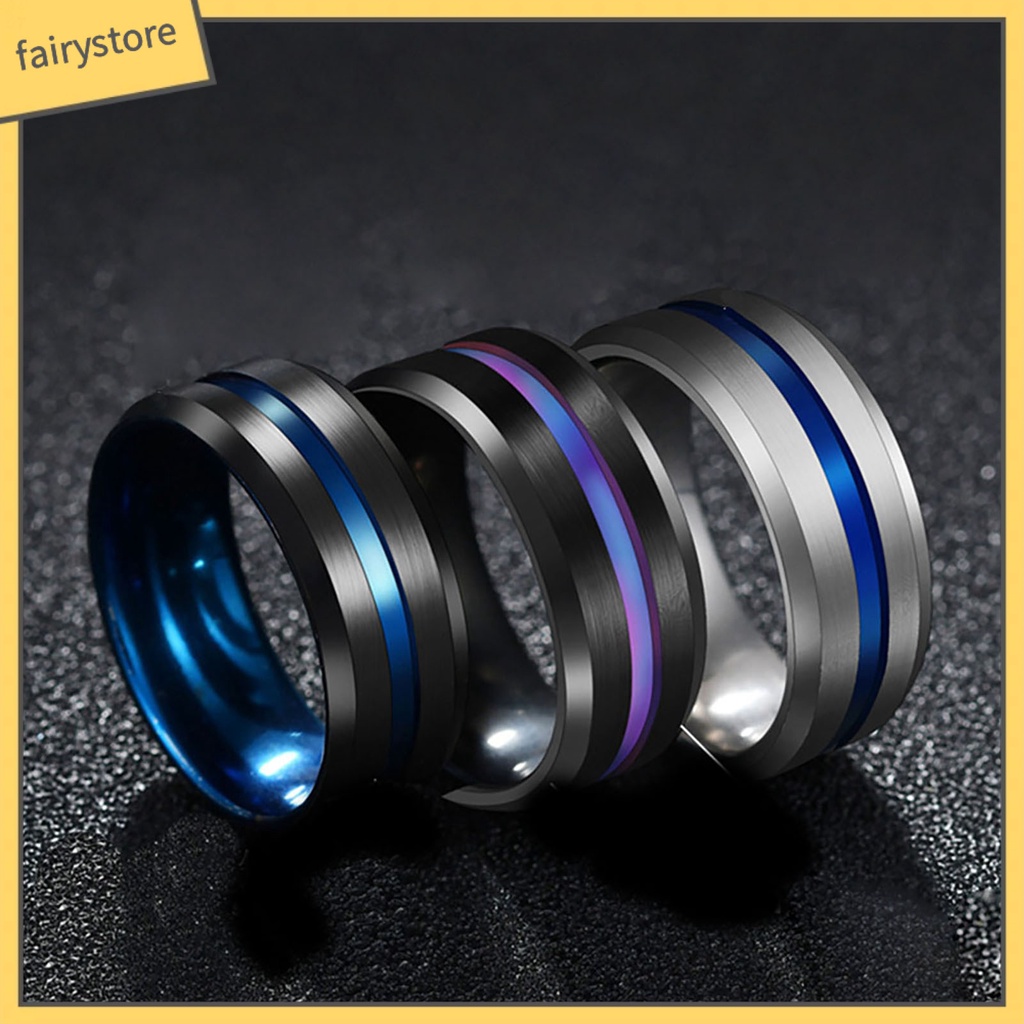 Nhẫn Hợp Kim Màu Trơn Thiết Kế Đơn Giản Cho Nam Và Nữ