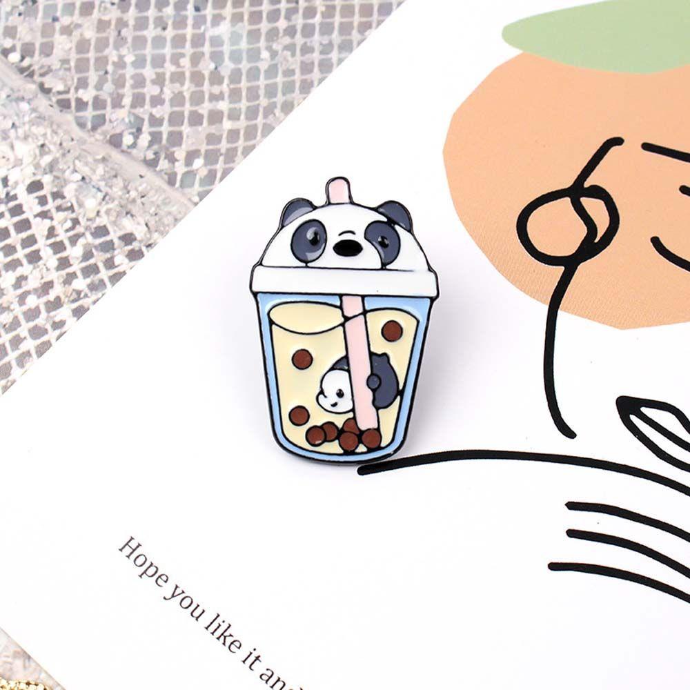 Mocho Ghim Cài Áo Hình We Bare Bears / Trà Sữa Tinh Tế