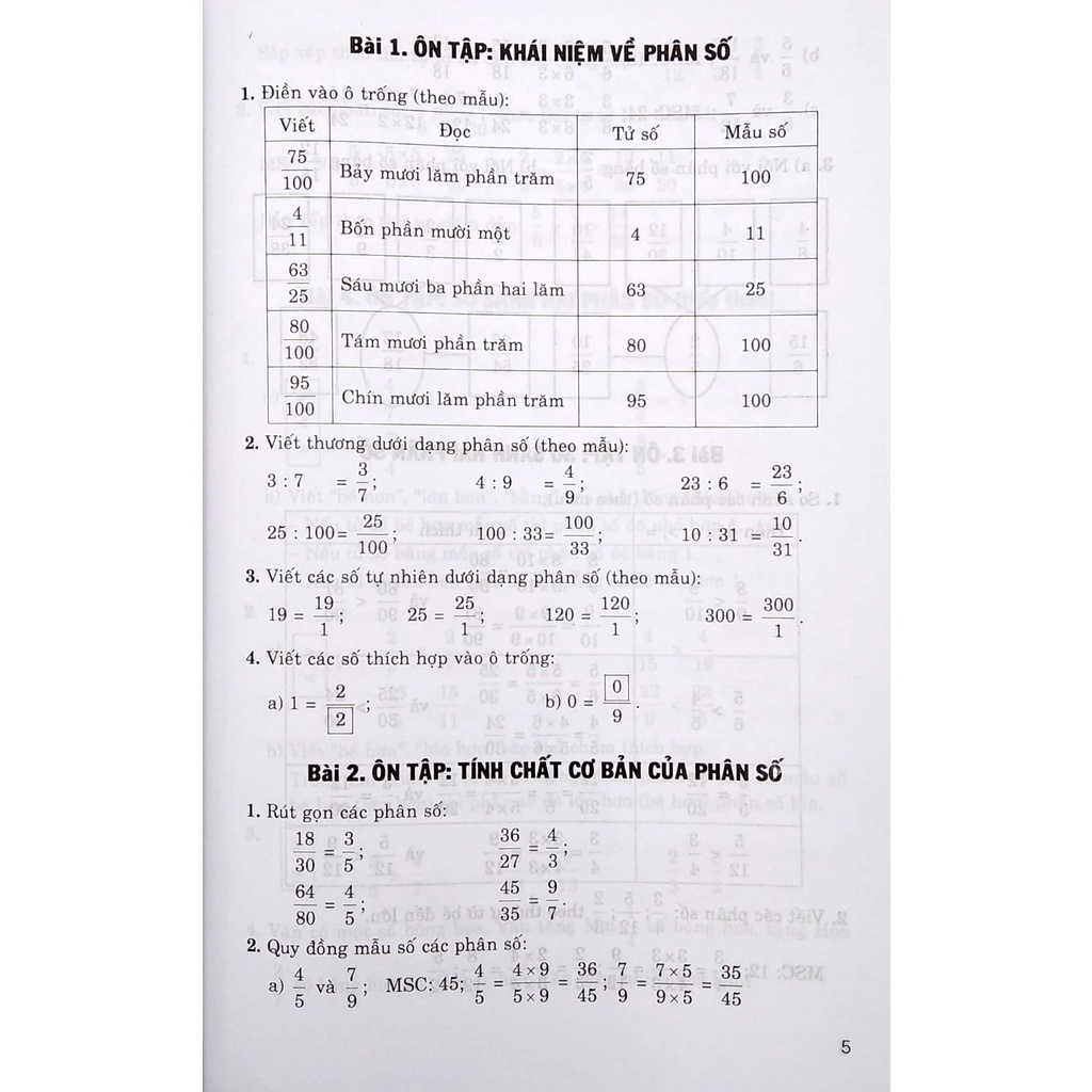 Sách Giải Vở Bài Tập Toán 5 - Tập 1