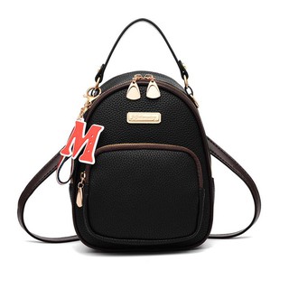 Balo mini da nữ 3in, đeo 2 kiểu balo và túi đeo chéo nữ, đi chơi, đi làm đẹp, kèm móc khóa