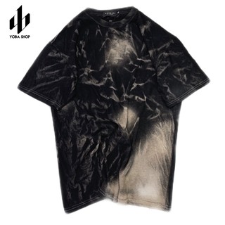 ÁO TIE-DYE ĐEN VẢI COTTON SIÊU XỊN FORM ÂU SUÔNG RỘNG (ảnh thật 100%)