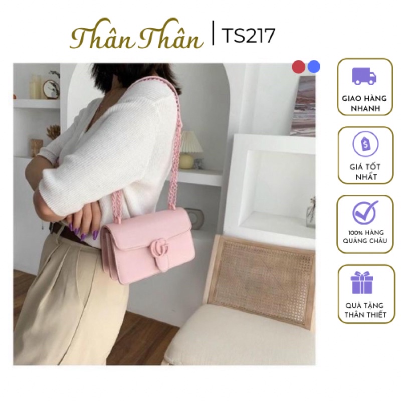 Túi đeo chéo xích màu chất đẹp- TS217