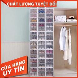 [XẢ KHO+FREE SHIP]  [ SIÊU SALE ]   HỘP ĐỰNG GIÀY DÉP BẰNG NHỰA CỨNG TRONG SUỐT