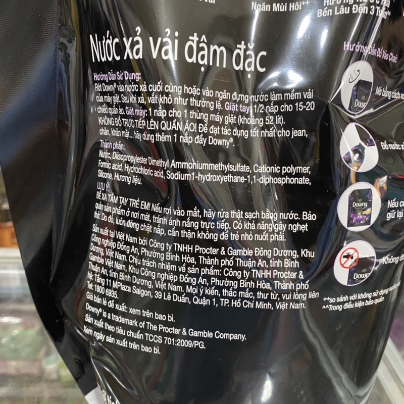 Nước xả vải Downy Premium Parfum huyền bí túi 2.2 lít