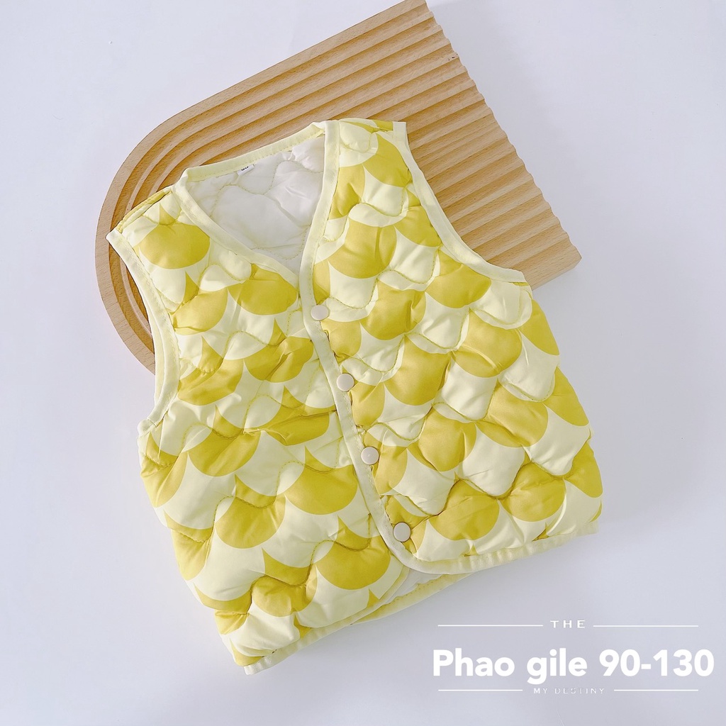 [10-23kg] Áo phao gile Quảng châu cho bé trai bé gái