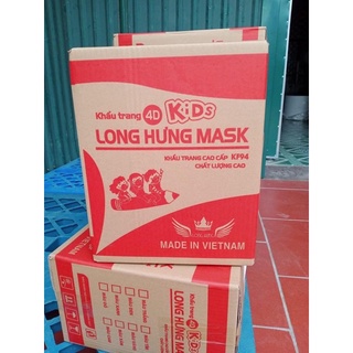 [Chính Hãng]  Khẩu Trang Cho Bé KF94 Long Hưng, Tulip 3D mask kids an Toàn Cho Bé [hộp 10 cái]