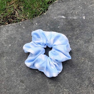 Dây cột tóc vải scrunchies caro, đồ buộc tóc sọc caro srunchie