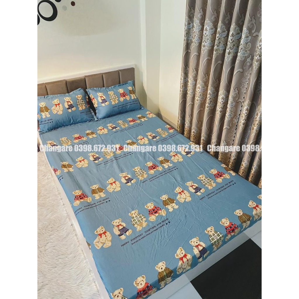 Bộ ga gối m6/m8 drap giường poly, ga trải giường + 2 vỏ gối nằm đơn giản chọn mẫu