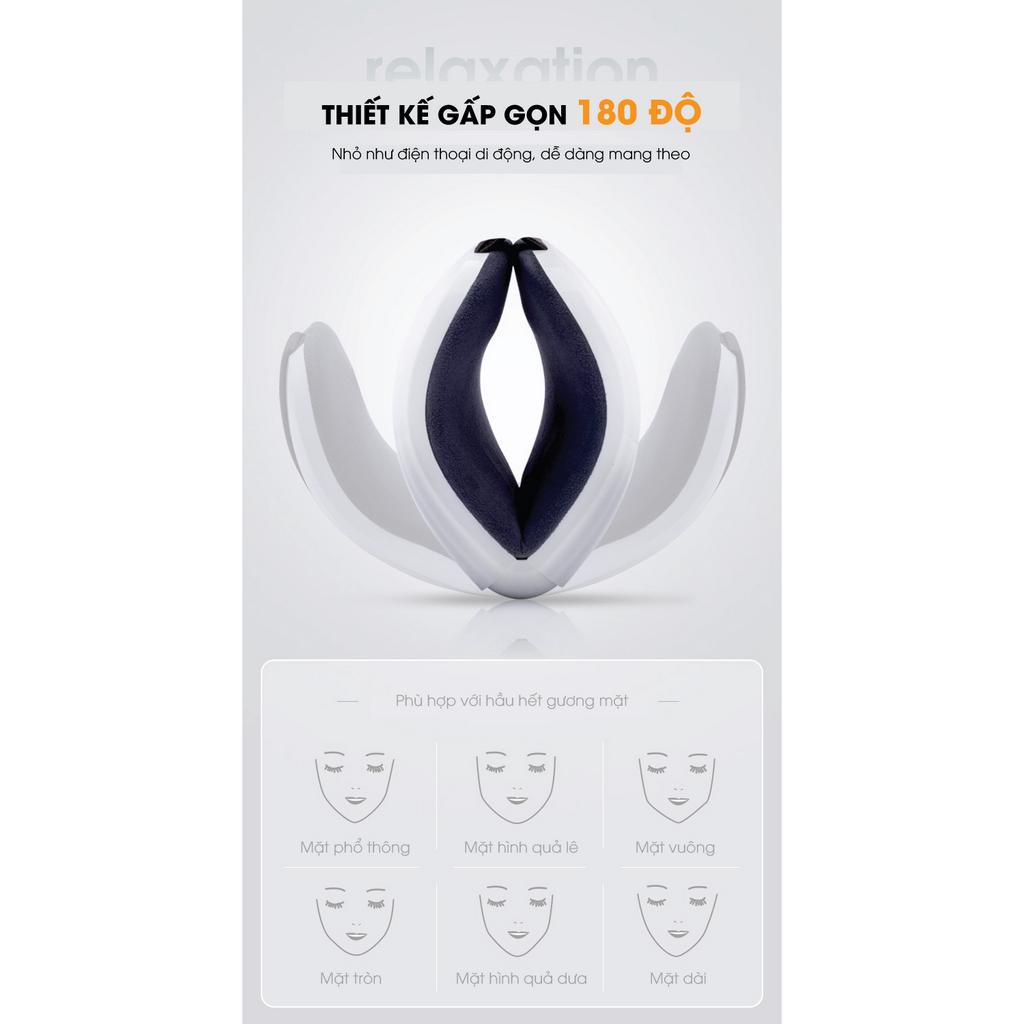 Máy Massage Mắt Tích Hợp Bluetooth Nghe Nhạc Thư Giãn Giảm Bọng Mắt, Thâm Mắt- 5 Chế Độ Massage Khác Nhau, Gấp Gọn 180°