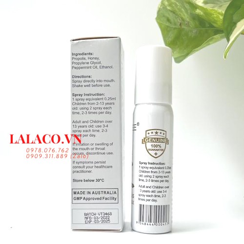 Chai Xịt Keo Ong Vitatree - Giảm Đau Họng - 30ml - -Mẫu mới 2021