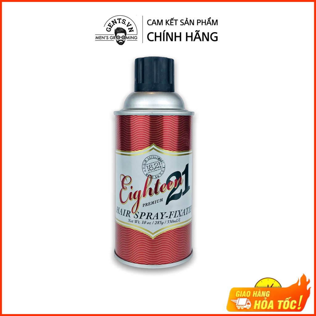 Gôm xịt giữ nếp tóc nam cao cấp 18.21 Man Made Premium Hair Spray 283g Sweet Tobacco chính hãng