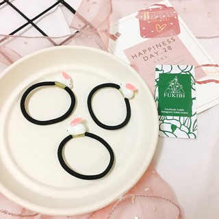 CỘT TÓC, KẸP TÓC THỎ TRẮNG ĐÁNG YÊU ẢNH THẬT