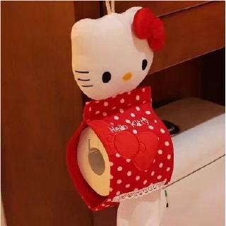 【BÁN BUÔN】Hộp vải đựng khăn giấy hình Hello Kitty