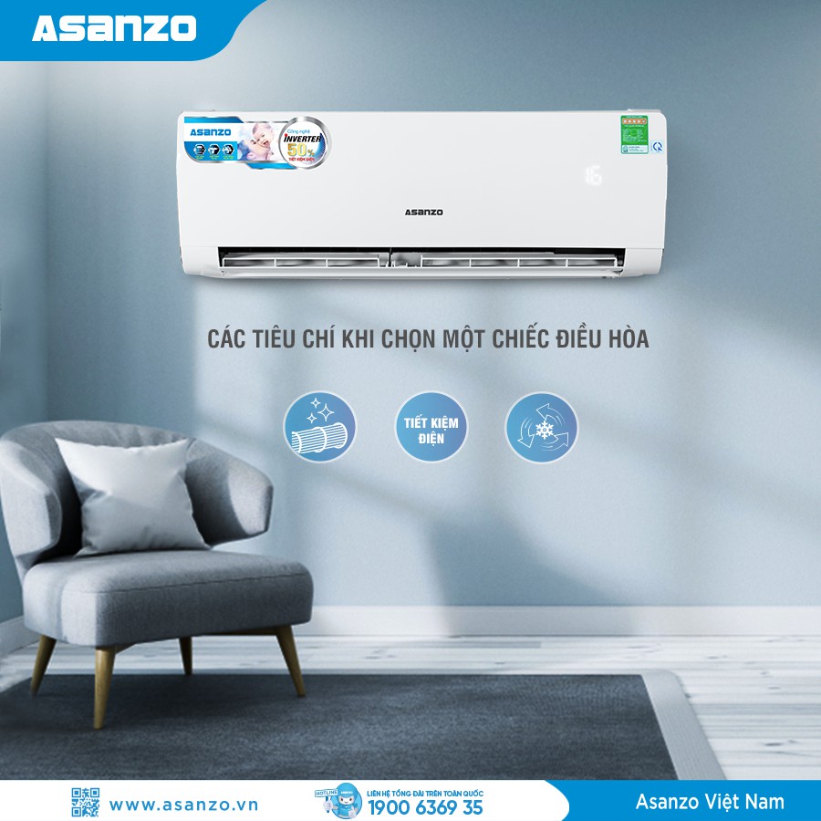 Điều hòa máy lạnh Asanzo thường 1 chiều S09 9000BTU - S12 12000BTU - S18 18000BTU - S28 28000BTU