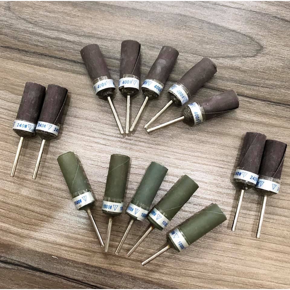 Cây kẹp gắn sẵn giấy nhám cuộn tròn trục lắp  2.35mm