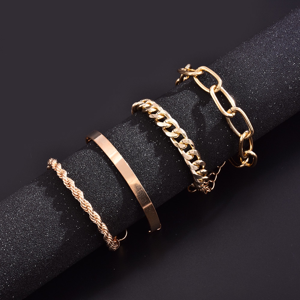 Set 4 vòng đeo tay phong cách boho thời trang dành cho nữ Yanqueens Đồ trang sức