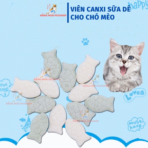 Canxi cho chó, canxi cho mèo vị sữa dê &amp; rong biển cao cấp