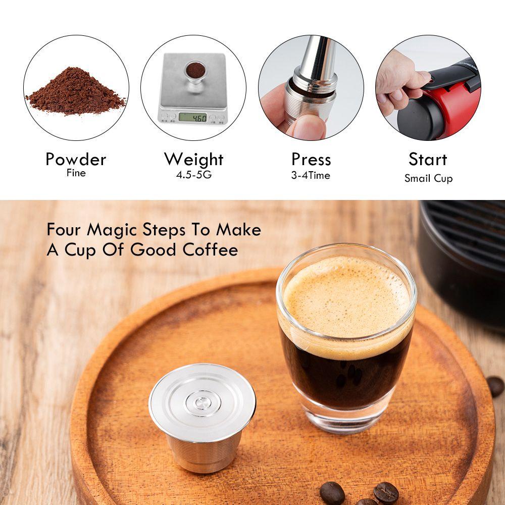 YOLA NESTLE Dụng Cụ Pha Cà Phê Espresso Bằng Thép Không Gỉ Tái Sử Dụng Được