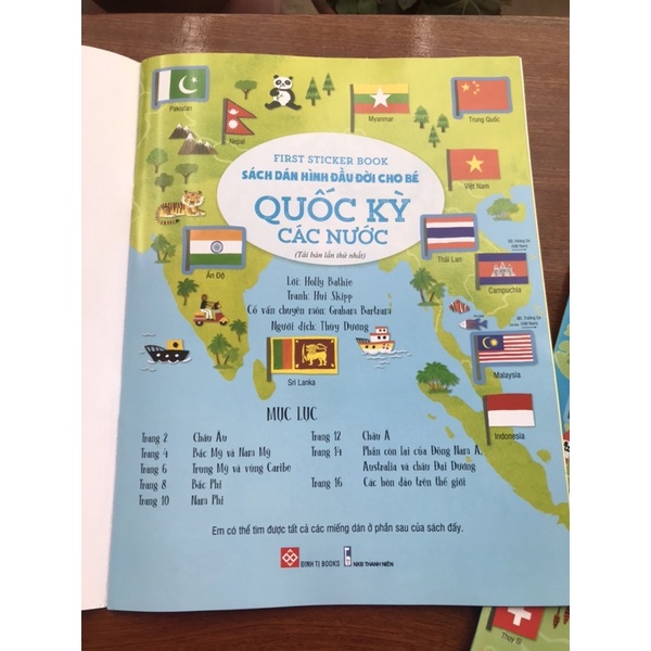 Sách - First Sticker Book - Sách Dán Hình Đầu Đời Cho Bé - Quốc Kỳ Các Nước