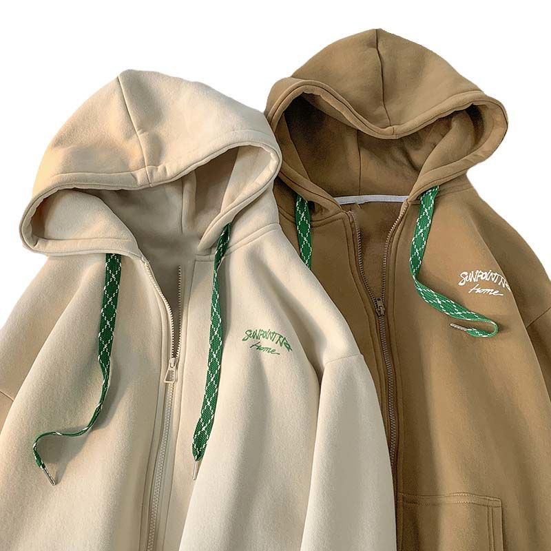 Áo Khoác Cardigan Có Nón Dáng Rộng Cỡ Lớn Thời Trang Xuân Thu Phong Cách Retro Mới Cho Nữ
