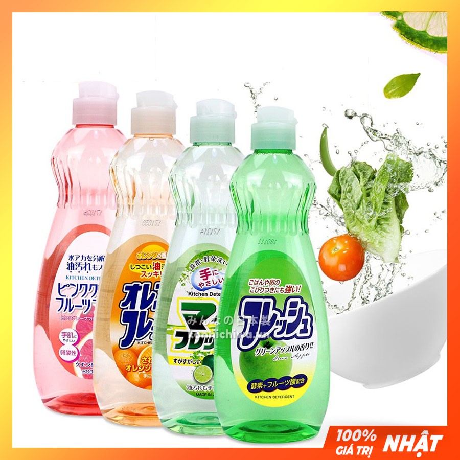 Nước Rửa Chén ROCKET My Fresh 600ml - Nước Rửa Bát Hữu Cơ Ngâm Được Rau Củ Quả [hàng nội địa Nhật]